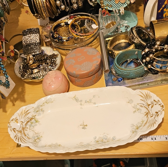 Antique Haviland France Limoges 13" oval serving platter Schleiger 248B - Picture 5 of 6